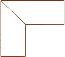 Drawing of Left corner countertop